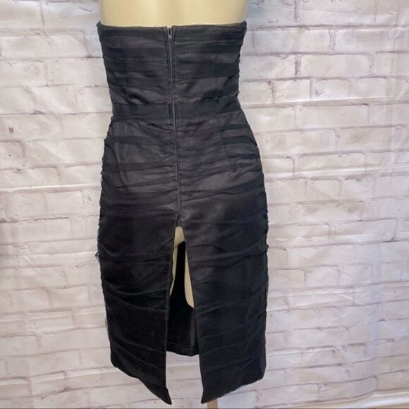 David’s Bridal strapless black tule mini dress. - Picture 4 of 12